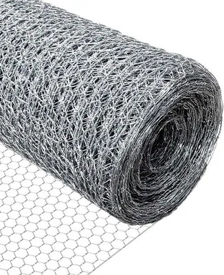 Immagine prodotto di Rete metallica zincata 25 m - Maglia 25 mm - Esagonale - Recinzione per pollaio in giardino - Resistente alle intemperie