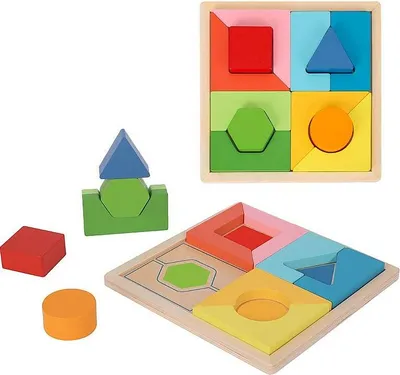 Immagine prodotto di BABU - Dřevěné geometrické puzzle