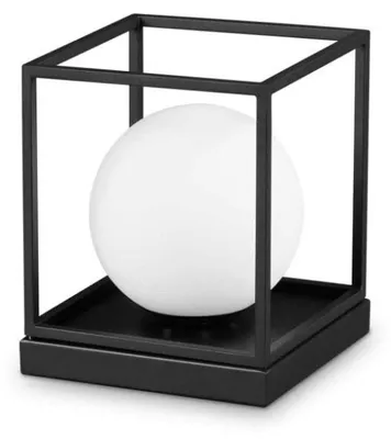 Produktbild von Zeitgenössische Tischlampe Lingotto Metall Schwarz 1 Licht E14 28W Ip20