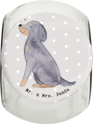 Produktbild von Mr. & Mrs. Panda Tierfutterbehälter Gordon Setter Lebensretter XL 2000ml - Grau Pastell - Geschenk, Shetter, Vorratsbehälter, Vorratsglas, Bonbonglas, Dose, Jagdhund