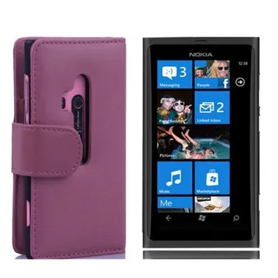 Obrázek produktu pro Cadorabo Case for Nokia Lumia 800 Protective Case in Pink Pouzdro na mobilní telefon typu kniha Etui Cover