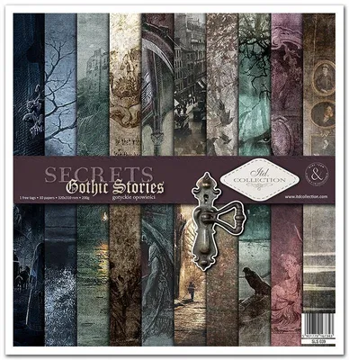 Produktbild von Scrapbooking-Papier Set 30×30 cm – SLS-039 Gothic Stories – ITD Collection