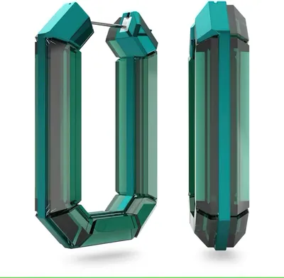 Produktbild von Swarovski Damen Ohrring Lucent Kreolen Statement, Achteckform, Grün 5633953