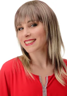 Produktbild von WIG ME UP Perücke Schulterlang Pony Braun Blond Gesträhnt GFW2203-99JT613E