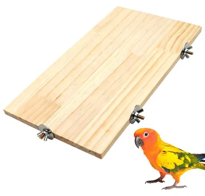 Image de Plateforme en bois de 35x20x1,5 cm pour oiseaux et petits animaux
