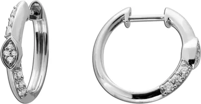 Produktbild von Brillant Creolen Weißgold 375 9K Lab Grown DIamanten 0.15ct