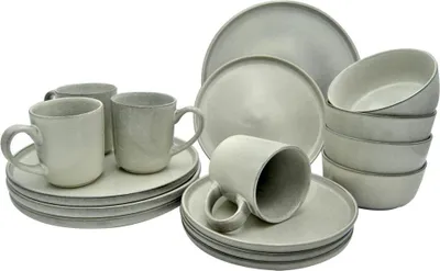 Image de ORION Service de table / SET DE VAISSELLE Bol Assiette Assiette à dessert Gobelet 16 pièces