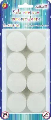 Obrázek produktu pro Samolepicí suché zipy, kulaté bílé kroužky, kroužky na suchý zip, 2 cm, 24 párů