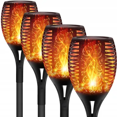 Produktbild von LEDLUX Solarlampen Fackel-Effekt 4er-Set Gartenleuchten