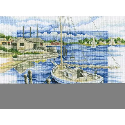 Obrázok produktu pre RTO Súprava na vyšívanie krížikom "Am Pier" M397, počítaný vzor, 28x21 cm