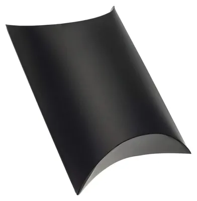 100 schwarze Kissenboxen, Geschenkboxen, 6,5 x 6 x 1,5 cm