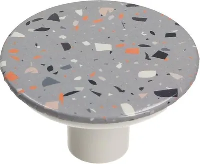 Produktbild von GX01 Knopf, weiß, terrazzograu