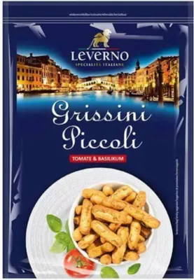 Produktbild von Leverno Grissini Piccoli Tomate & Basilikum, 100g