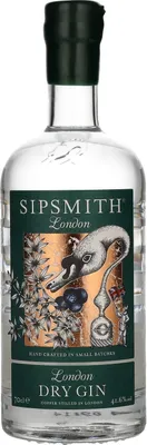 A bottle of Sipsmith London Dry Gin.