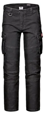 Immagine prodotto di Pantaloni da lavoro Sir Safety KOMBAT DENIM da uomo, elasticizzati in 4 direzioni con rinforzi sulle ginocchia, taglia 56, nero