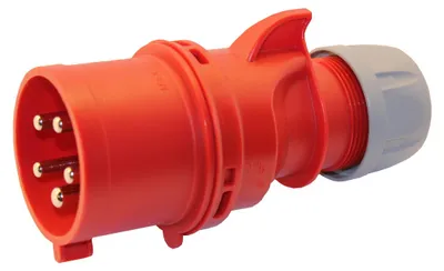 Produktbild von CEE Stecker 16A 5-polig 400V PCE ROT