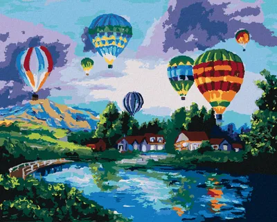 Produktbild von Zuty - Malen nach Zahlen - FEUERBALLON, 40x50 cm, ohne Keilrahmen