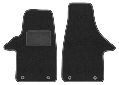 Productafbeelding van Velours voormatten voor Volkswagen Transporter T5 2003-2015 – 2-delig, grafiet, op maat – Wielganizator LUX