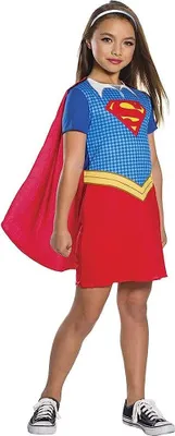 Produktbild von Girls Supergirl - Karneval Faschingskostüm Kinder Kindergröße: 116
