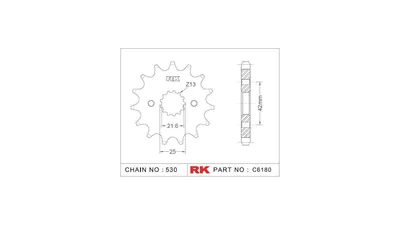 Zdjęcie produktu dla RK Ritzel 530 18Z Standard