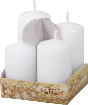 Zdjęcie produktu dla Nohel Garden świece adwentowe warstwowe lakierowane d4x6/7/8/9cm 4szt