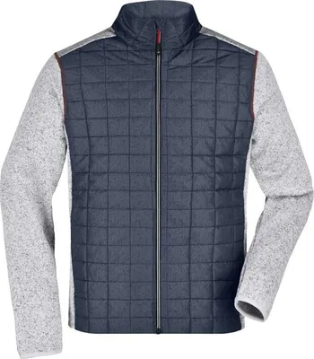 Produktbild von Strickfleecejacke im stylischen Materialmix light-melange/anthracite-melange, Gr. XXL