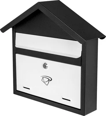 Produktbild von Famanu Wandbriefkasten 365 mm x 400 mm x 75 mm - wasserdicht - verzinkter Stahl - Yale-Schloss - 2 Schlüssel