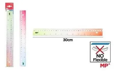 Productafbeelding van Plastic liniaal, 30 cm - MP Main Paper