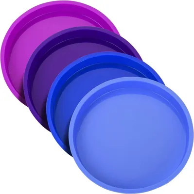 Image de Moules à gâteau en silicone, ensemble de 4 pièces, diamètre 20 cm, pour pâtisserie, accessoire de cuisine