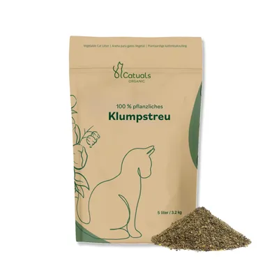 Produktbild von Catuals® 2x 5L Planzliche Klumpstreu - 35% Leichter – Staubfrei & Extra Geruchsbindung – 6-8 woche geruchsfrei