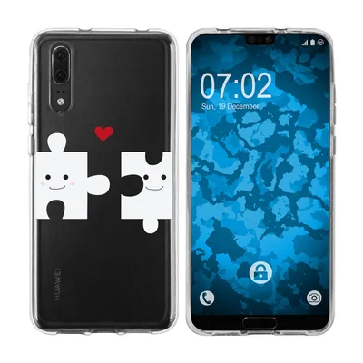 Produktbild von PhoneNatic Case kompatibel mit Huawei P20 Silikon-Hülle in Love M1