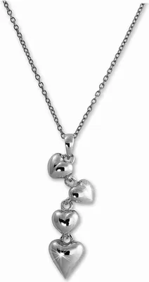 Produktbild von SilberDream Halskette 47cm 925 Silber Damen Schmuck Herzen silber SDK50644J