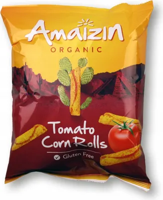 Produktbild von Mais-Chips-Rollen Tomate Glutenfrei 100 g - Amaizin