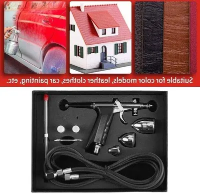 Immagine prodotto di Sistema di verniciatura a spruzzo pneumatico professionale, ugelli da 3 mm, 5 mm, 8 mm, compressore incluso