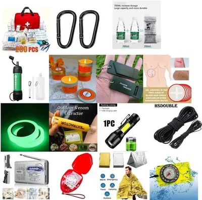Productafbeelding van Noodpakket - Survival Kit - Noodsituaties - 260 Delig - Compact - Geel