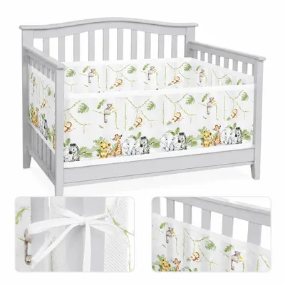 Produktbild von 2 Babybettumrandung, Babynest-Bettumrandung,Babybett-Kopfteil, atmungsaktive Bettumrandung,Babybettgitter,geeignet für Neugeborene, Jungen und Mädchen