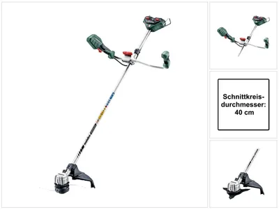 Obrázek produktu pro Metabo FSB 36-18 LTX BL 40, Křovinořez, 40 cm, Čepel a nylonová struna, Rukojeť ve tvaru U, 6000 ot/min, Zelená