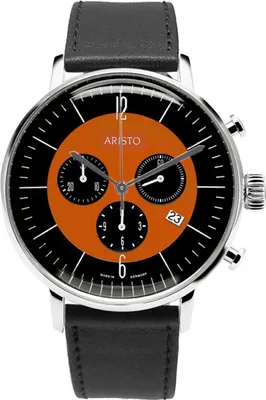 Produktbild von Aristo Bauhaus Herren Uhr Chronograph Edelstahl 4H238 Leder