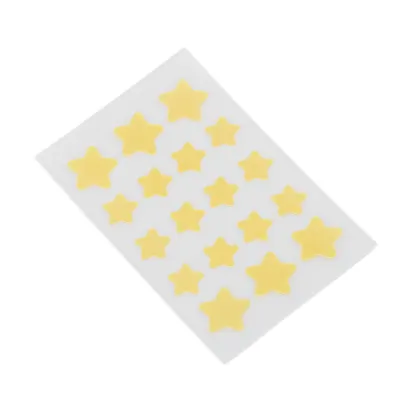 Image de 18 Pcs Acne Pimple Patch Yellow Star Shaped Hydrocolloid Blemishes Patches Pimple Healing Stickers