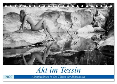 Produktbild von Akt im Tessin (Tischkalender 2027 DIN A5 quer), CALVENDO Monatskalender