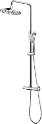 Produktbild von Duscharmatur Komplettset, Duschsystem?Duscharmatur mit Thermostat?Kopfbrause, Duschkopf mit Schlauch und Halterung?Regendusche mit armatur, Chrome