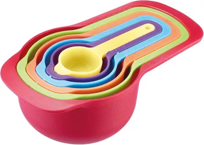 Produktbild von Messlöffel-Set 6 Stück, Kunststoff BPA-frei, Für Exaktes Kochen Und Backen
