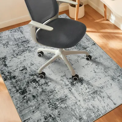 Image de Tapis antidérapant en caoutchouc pour chaise de bureau, dimensions 90 x 120 cm, pour sols durs
