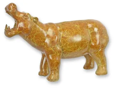 Productafbeelding van A Bronze Sculpture Of A Hippopotamuse