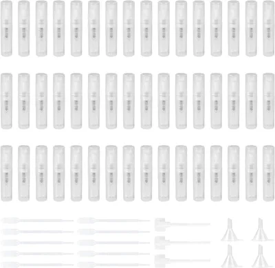 Imagen del producto de Pequeñas botellas rociadoras de 2 ml, paquete de 100 unidades, transparentes, para perfumes y cosméticos