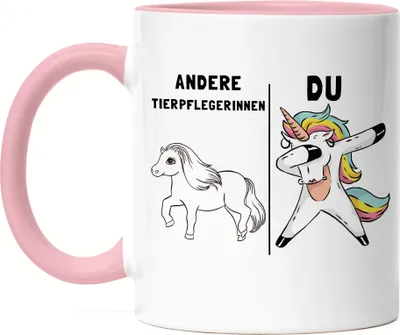 Produktbild von Andere Tierpflegerinnen Du Tasse Rosa Pferd Einhorn Humor Lustig Unicorn Geschenk Apotheke