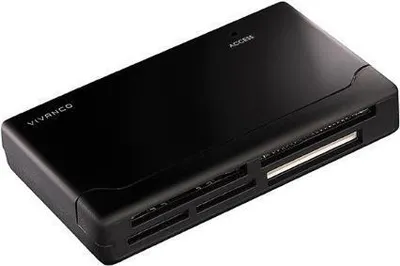 Produktbild von ViVanco™34296, CF, MMC, MS Duo, MS PRO, MicroSD (TransFlash), MiniSD, RS-MMC, SD, SDHC, SDXC, xD, Schwarz, 480 Mbit/s, USB 2.0, 5 V, 0,5 m