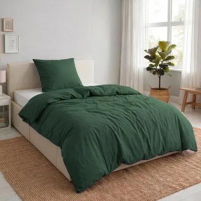 Productafbeelding van Katoenen Bedlinnen Set 135 x 200 cm met Duvet Cover en Kussensloop