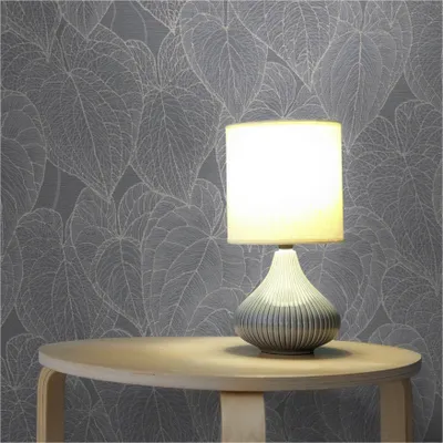 Produktbild von Tapete Floral M1-No.11941 Vliestapete Blätter Grau Silber Wohnzimmer Schlafzimmer