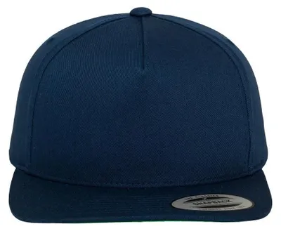 Image de Casquette classique à 5 panneaux FK1882 (taille unique) (bleu marine)